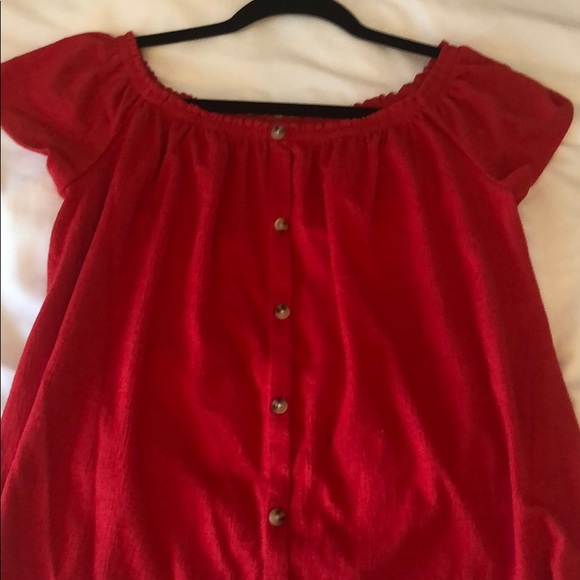 Popsugar Red Blouse - Picture 4 of 4